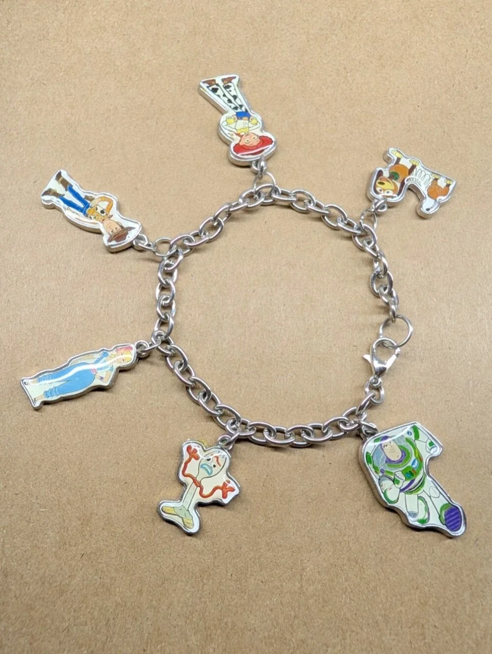 NWOT Girls Womens Toy Story Charm Bracelet Disney Pixar 7.5